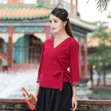 情姿妃 Ханьфу, короткая футболка, большой размер, китайский стиль