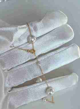 「满天星」珍珠长项链法式女生胸链颈链锁骨链搭配攻略毛衣链