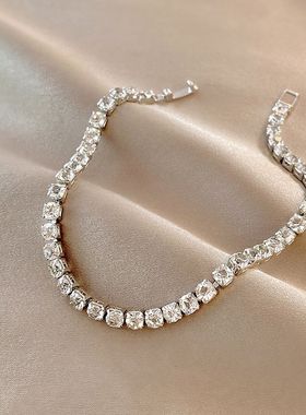 满天星锆石链女ins小众设计时尚网红新款简约冷淡风手镯配饰