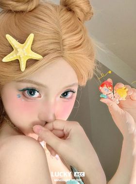 彩色海星夸张项链适合夏天海边沙滩旅游度假拍照的锁骨链好看颈链