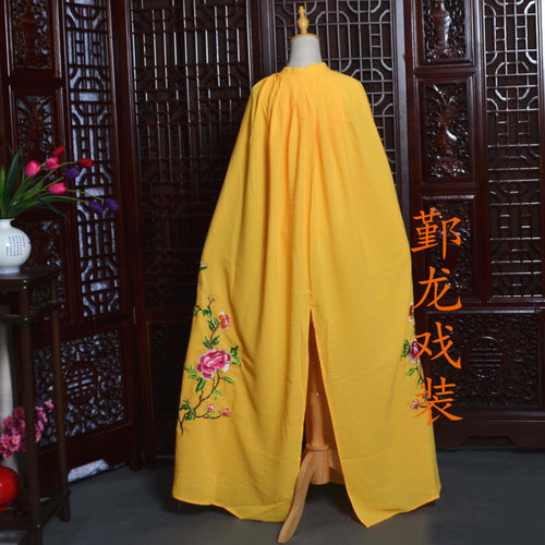 新品戏剧戏曲京剧越剧舞台演出服小生小旦旦小姐绣花牡丹披风斗篷 - 图1