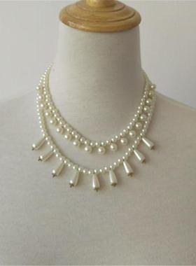 越剧京剧黄梅戏戏剧古装舞台小旦花旦小姐云肩配饰纯手工制作项链