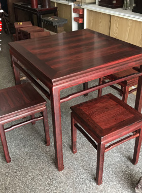 红木家具四方桌茶台印度小叶紫檀
