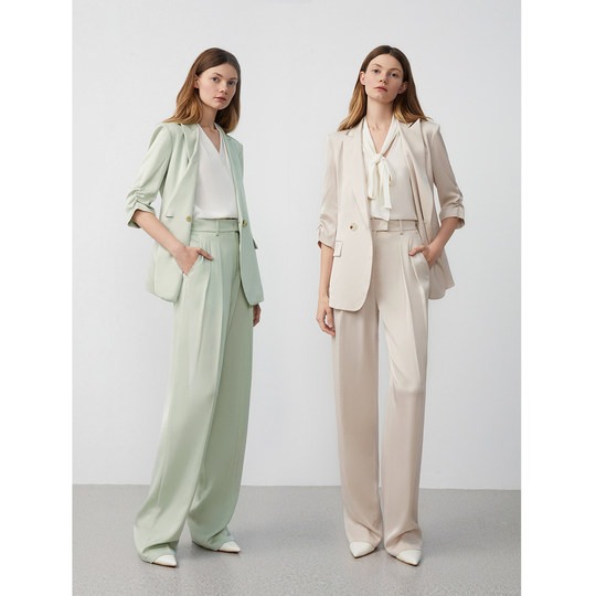 Französischer Acetat-Blazer für den Sommer, professioneller Anzug/Hose/Rock