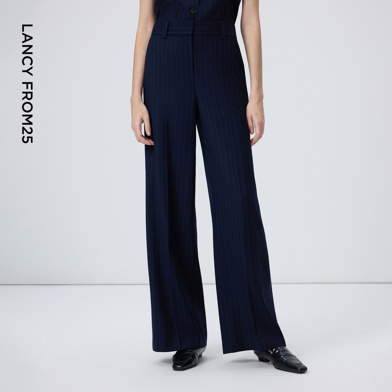 朗姿羊毛条纹商务西装/马甲/西裤通勤气质高级感2026年春季新款女,淘宝优惠券,粉丝福利购,淘宝优惠卷