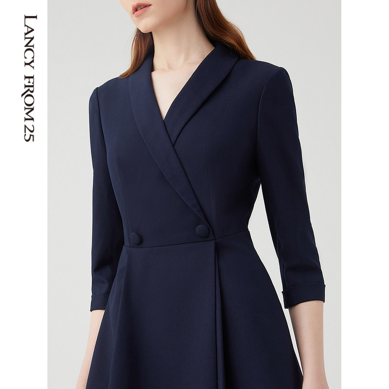 朗姿法式商务职业西装2022连衣裙 朗姿连衣裙