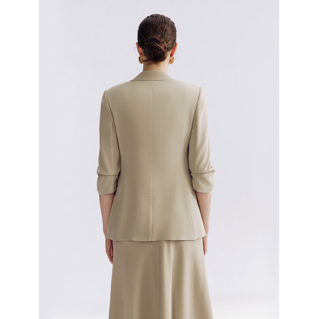 Langzi 25 Mulberry Silk Black Temperament Suit Jacket Shoulder Classic Business Commuting Style suit Women's Summer Style ໃຫມ່
