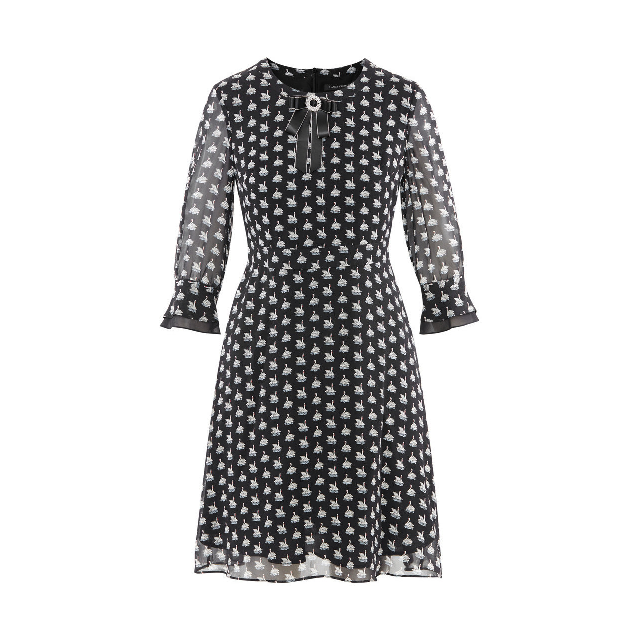 朗姿2020年春季新款宽松显瘦连衣裙 朗姿连衣裙