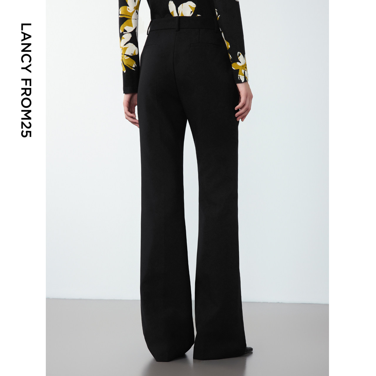 朗姿高级感黑色通勤长裤高腰显瘦气质裤子2024冬季新款时尚西装裤,淘宝优惠券,粉丝福利购,淘宝优惠卷