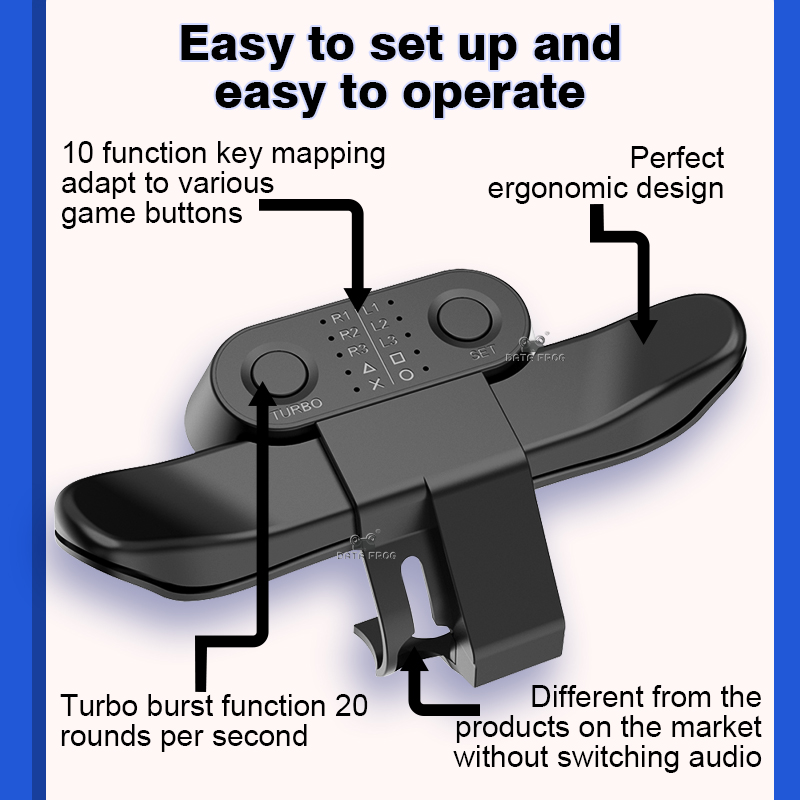适用于PS4无线手柄背部按键 后侧按键扩展背夹 映射Turbo连发功能