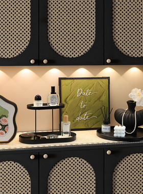 中古入户玄关摆件高级感小众钥匙收纳置物架客厅电视鞋柜家居装饰