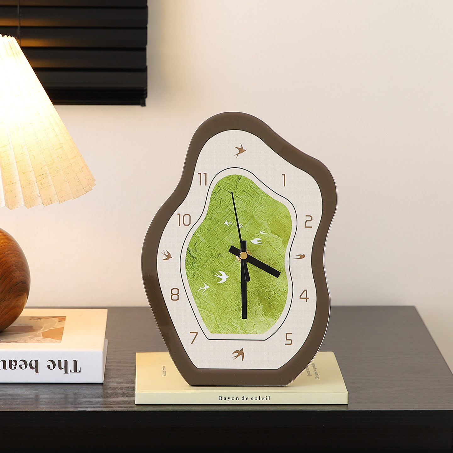 中古风复古办公室桌面时钟摆件电视柜书房装饰客厅家居高级感小众,淘宝优惠券,粉丝福利购,淘宝优惠卷