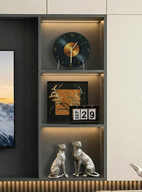 轻奢高档客厅电视柜壁龛酒柜家居装饰摆件高级感小众乔迁新居布置