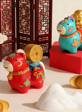 2026国潮马年吉祥物生肖马本命年礼物桌面装饰摆件年会新年伴手礼