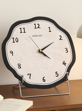 法式中古风桌面时钟摆件高级感小众客厅电视柜家居新家氛围感装饰