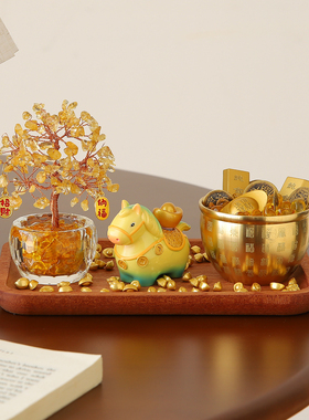 2026马上有钱本命年红色生肖马招财摆件高级感吉祥物新年元旦礼物