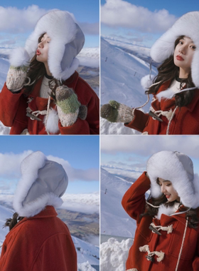 雷锋帽女保暖户外滑雪帽