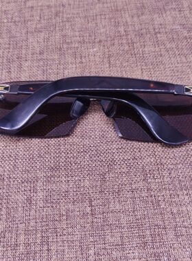 天然水晶无框切边茶色太阳镜