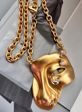 欧美火爆夏帕瑞丽Schiaparelli恶魔之眼中古眼睛项链重工高品质