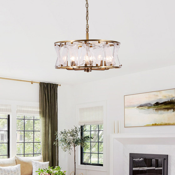 American style personalized retro all-copper bedroom dining room chandelier