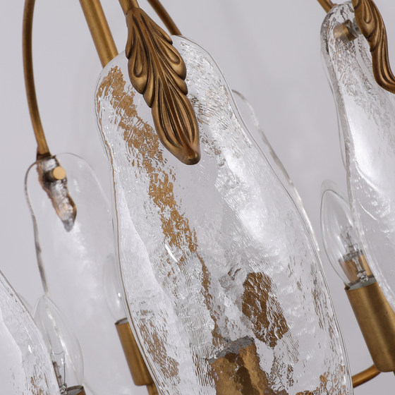 French retro all-copper personalized restaurant glass chandelier