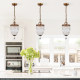 American retro bar counter Western kitchen aisle crystal chandelier