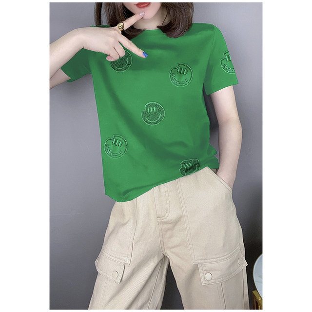 European station 2025 summer new loose short-sleeved commuting