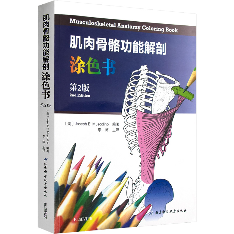 正版 肌肉骨骼功能解剖涂色书第2版 主译李沛 肌肉解剖临床案例操作教程 基础医学参考工具书籍 北京科学技术出版社9787530490198 - 图0