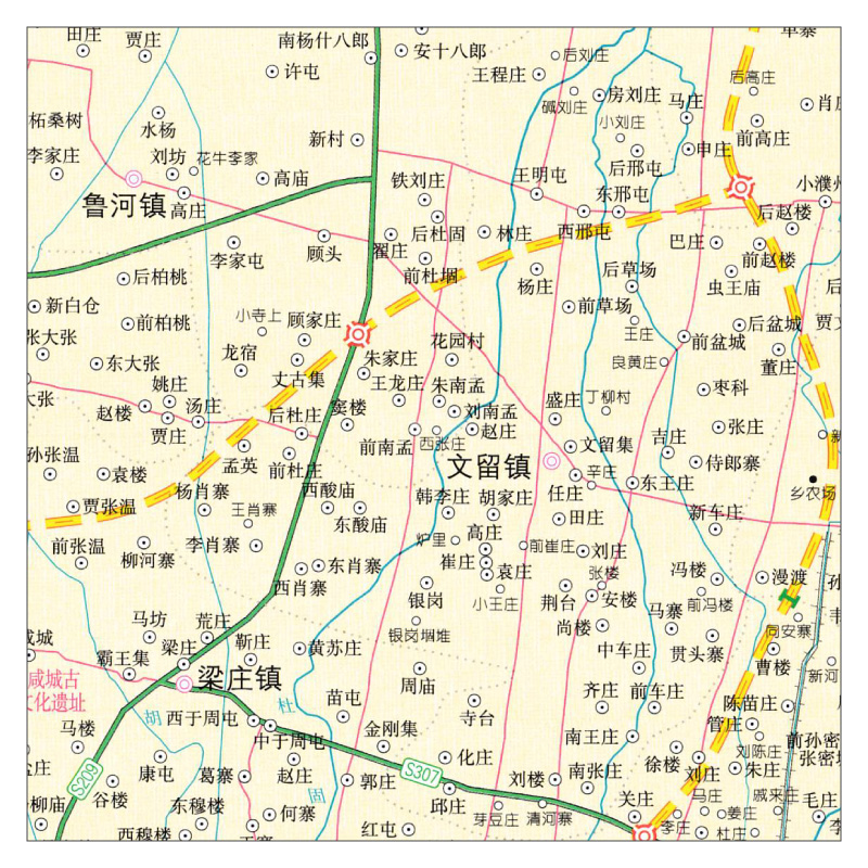 濮阳市地图 河南省十八市全开系列地图 区域地图 双面覆亮膜 含郊县 大全开1.1×0.8米 北斗地图 中国地图出版社 - 图2