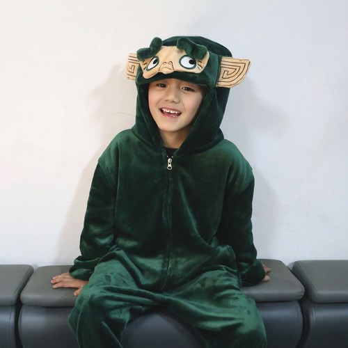 哪吒2结界兽儿童成人cos服装男卡通连体睡衣女孩搞怪连帽家居服饰 - 图0