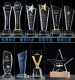 Xi'an manufacturer crystal trophy custom-made thumb metal creative resin five-pointed star annual meeting trophy