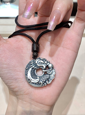 民族风龙鱼戏珠车饰梦祥银