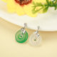 S925 Silver Pendant Women's Chalcedony Peace Buckle Necklace Pendant