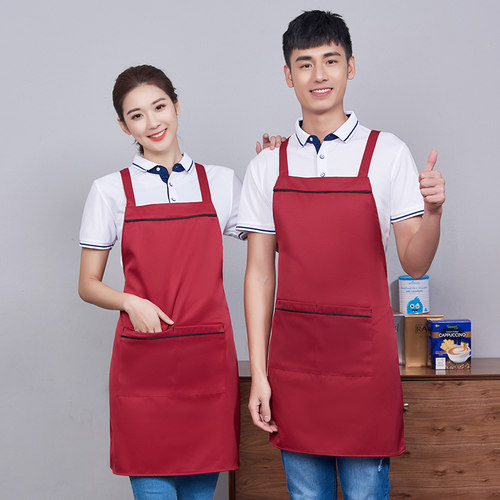 广告围裙定制logo印字水果奶茶店超市火锅店服务员工作服围腰男女 - 图1