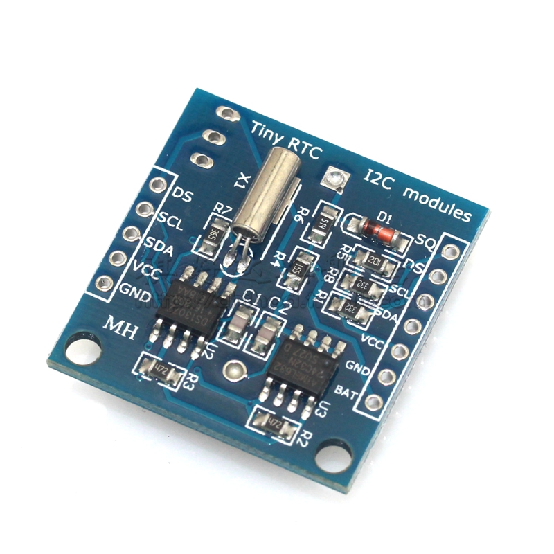 DS1307高精度时钟模块 Tiny RTC I2C模块 24C32带存储器带电池_虎窝淘