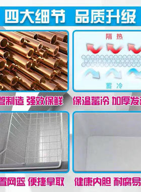冰熊铜管节能二级冷冻冷藏电冰柜