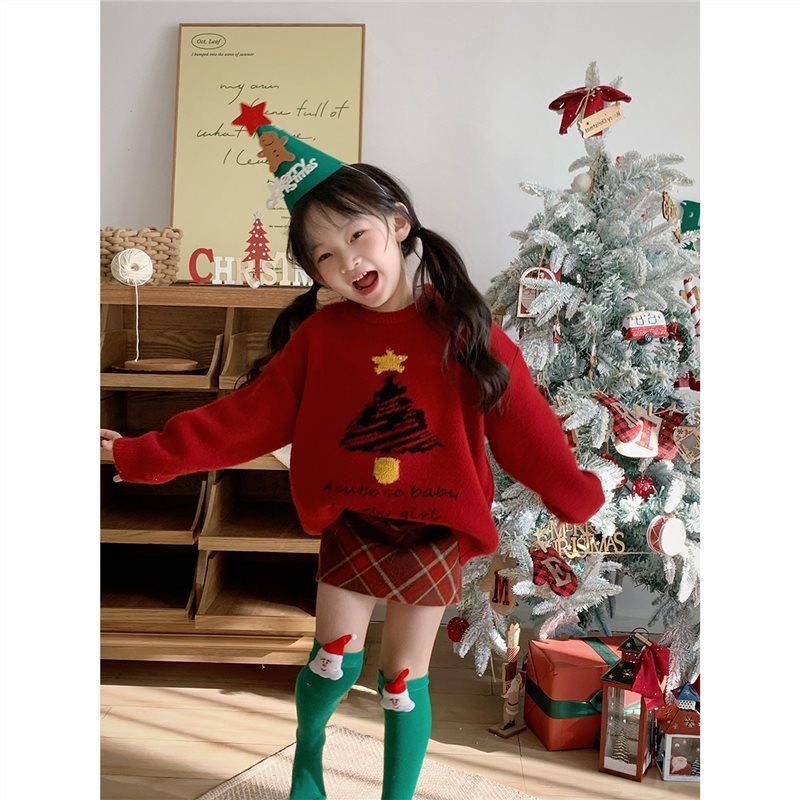 女童毛呢半裙秋冬款儿童加厚红色格纹短裙宝宝圣诞新年加绒半身裙,淘宝优惠券,粉丝福利购,淘宝优惠卷