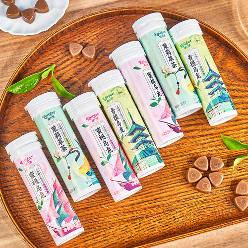 棵力果蜜桃乌龙清爽口香草本植物萃取非润喉糖果零食批发 - 图0