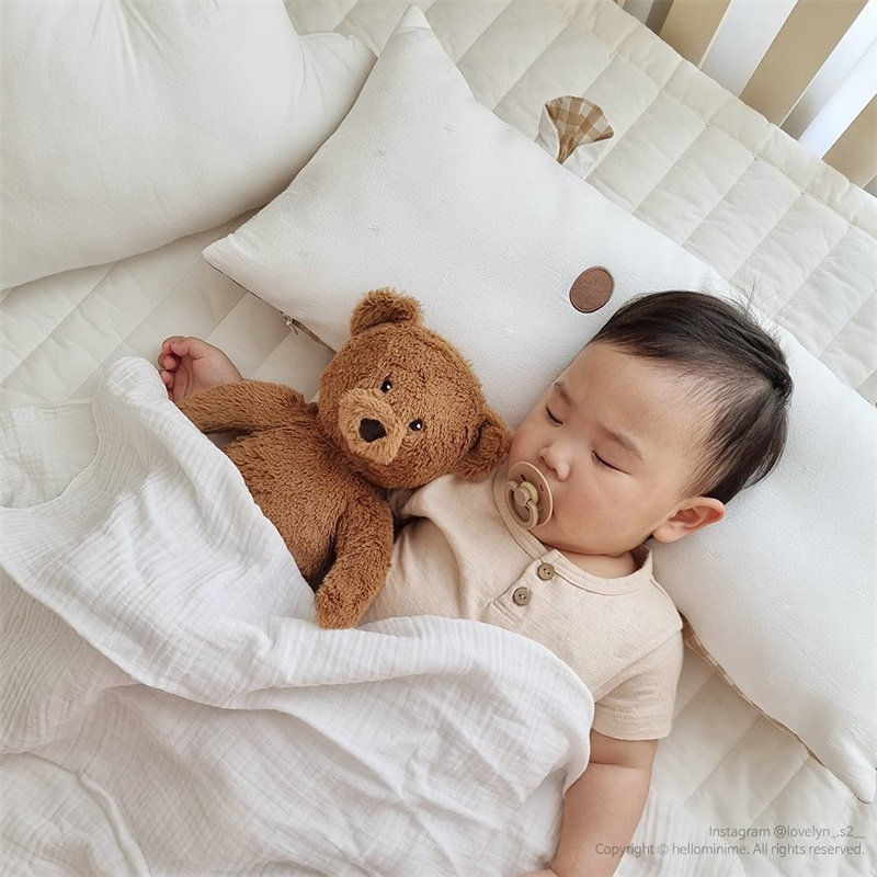 ins韩风可爱绗缝宝宝枕头平枕小熊绣花抱枕靠枕大号儿童纯棉枕套,淘宝优惠券,粉丝福利购,淘宝优惠卷