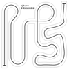 3X3 meter smart car tracking track multi-turn line patrol track robot line-finding speed race ground tablecloth