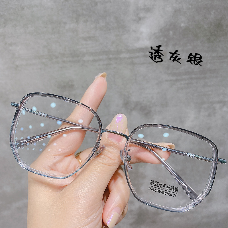 ins大框近视眼镜女韩版潮多边形网红款眼镜框可配有度数平光镜男多图0