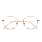 Чистый титановый миопия очки женщин со степенью с близким зеркалом мужские очки рамки сетевая красная ретро -полигональная поверхность лица