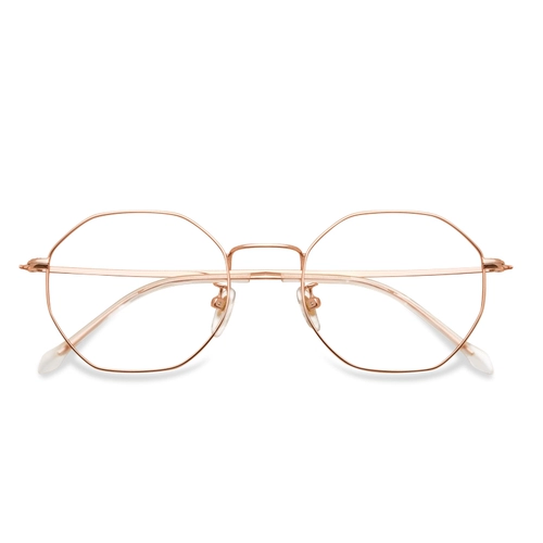 Чистый титановый миопия очки женщин со степенью с близким зеркалом мужские очки рамки сетевая красная ретро -полигональная поверхность лица