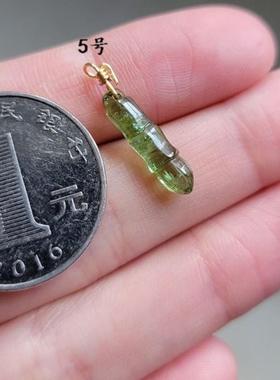 包邮天然碧玺雕刻件 毛笔 手链吊坠 万能扣 小滴溜 一物一图