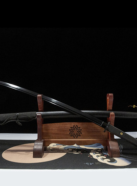 战术黑武士刀日本套装手工锻打