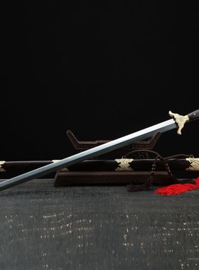 龙泉市刀剑黑檀木太极剑一体