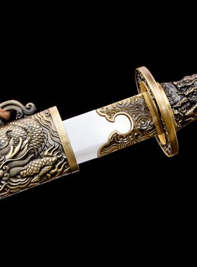 龙泉市刀剑手工锻打牛尾双手战刀