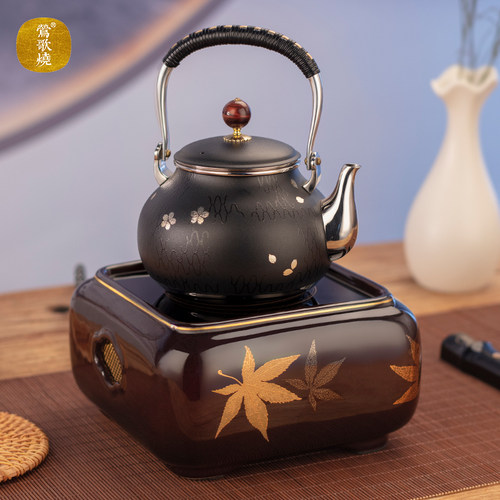 莺歌烧正品 电陶炉家用煮茶茶炉红外线泡茶煮茶器银杏茶炉烧水炉 - 图2