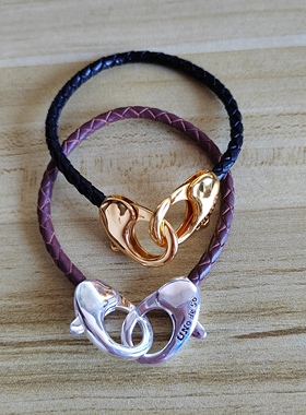 西班牙UNOde50 扣头牛皮手链男女中性款欧美轻奢友谊手链女送礼物