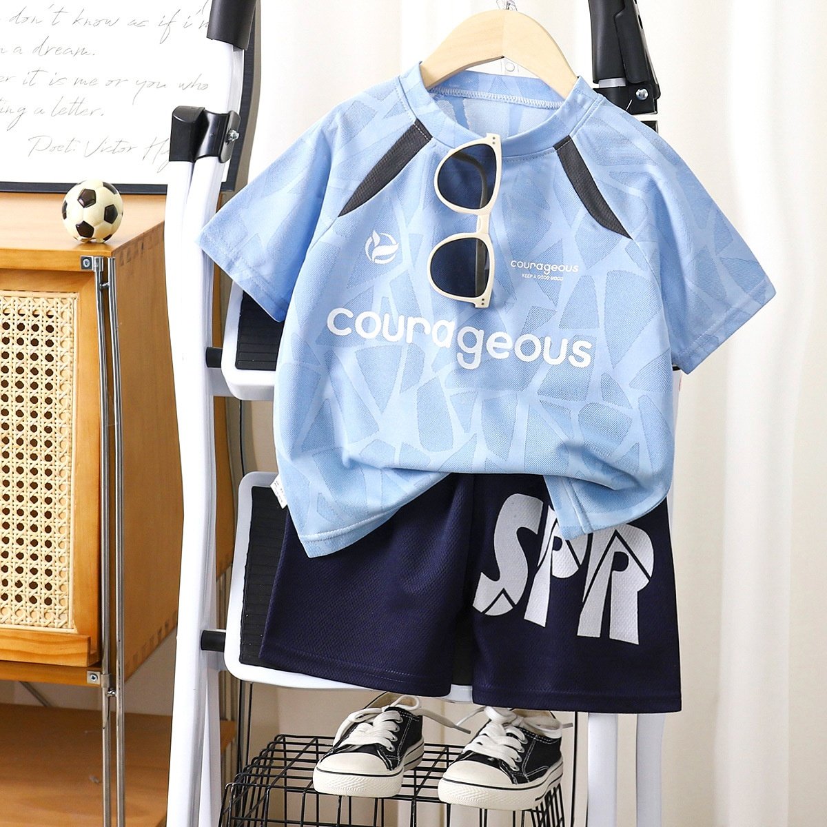 男童运动套装夏季速干短袖短裤时尚透气儿童新款篮球服两件套,淘宝优惠券,粉丝福利购,淘宝优惠卷